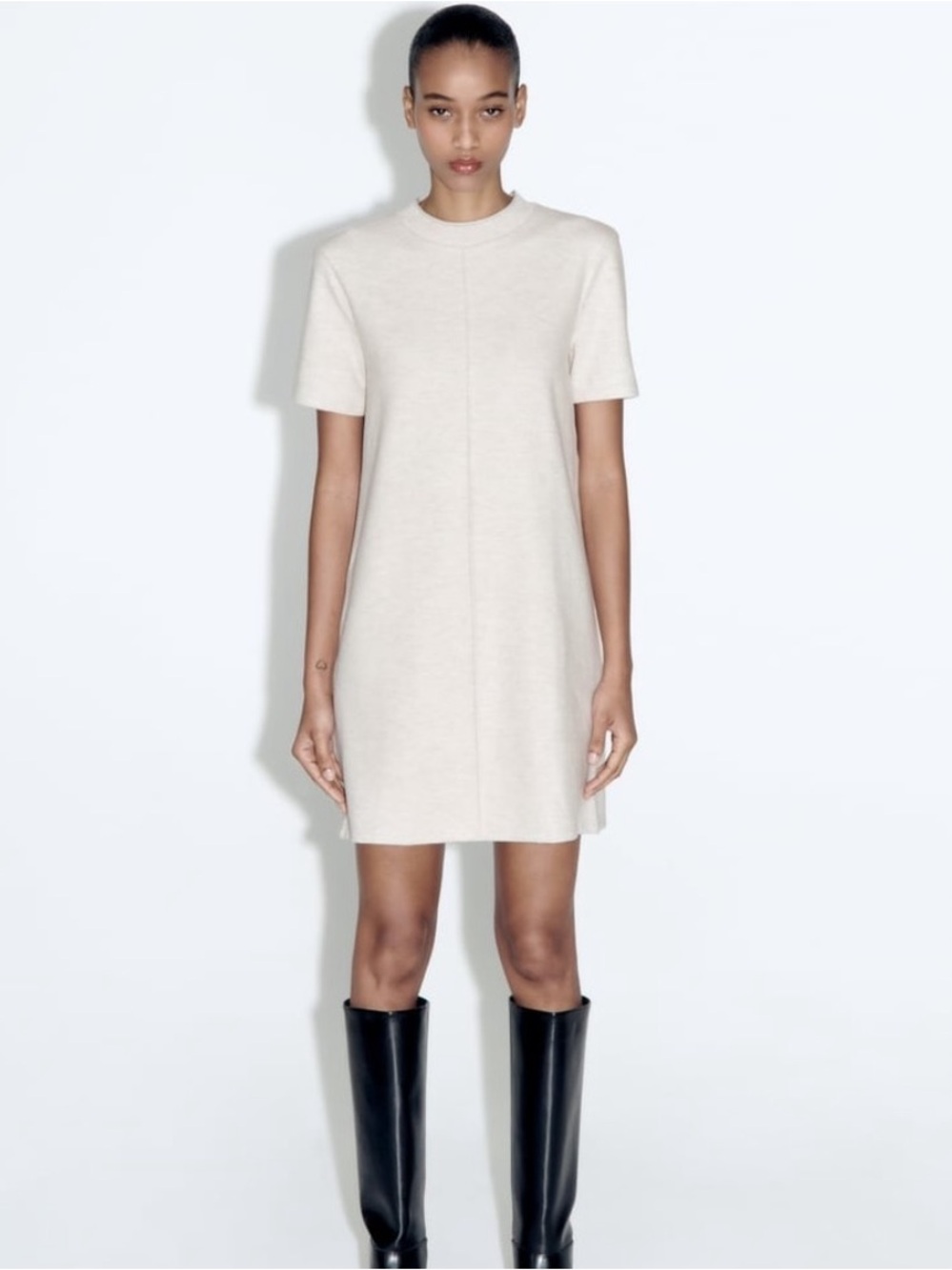 Zara beige tan mini dress